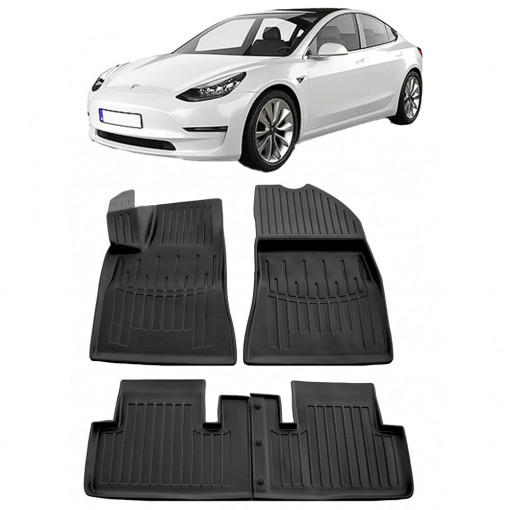TeSLa Model 3 (2017-) Set covorase auto cauciuc G.Modern Line 3D