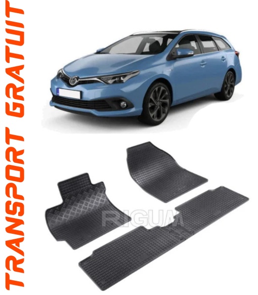Toyota Auris I, Hatchback, fabricat din 01.2007 - 12.2012, set covorase auto dedicate, din cauciuc 100% Premium