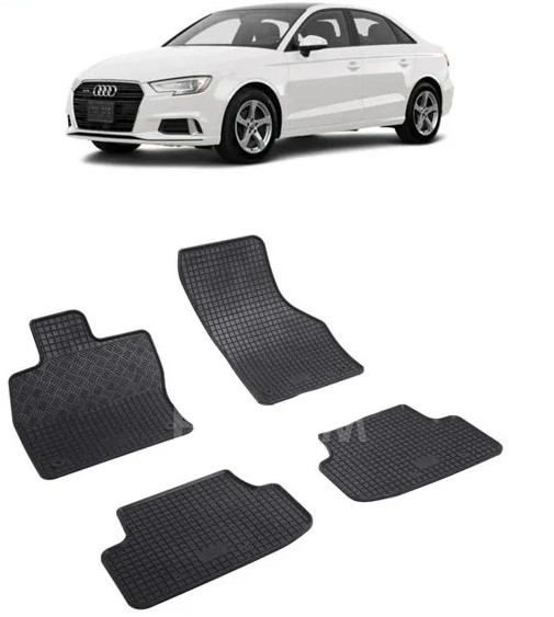 Audi A3 8V, Sedan, fabricat din 09.2013 - 03.2020, set covorase auto dedicate, din cauciuc 100% Premium