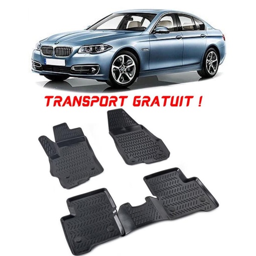 Bmw Seria 5 VI F10 / F11 / F07 / F18 2010-2013 Set 4 covorase auto din cauciuc tip tavita premium line 3D - Transport Gratuit!