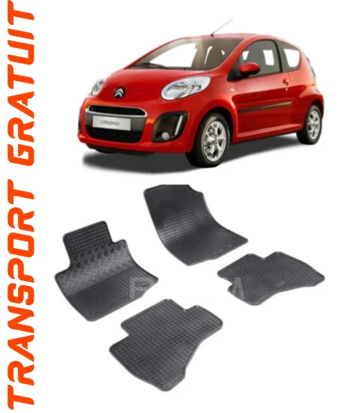 Citroen C1 I, Hatchback, fabricat din 2005 - 06.2014, set covorase auto dedicate, din cauciuc 100% Premium