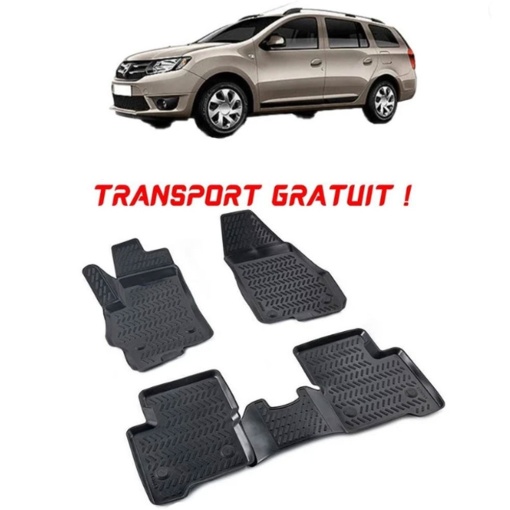 Dacia Logan I Mcv 2004-2012 Set 4 covorase auto din cauciuc tip tavita premium line 3D - Transport Gratuit!