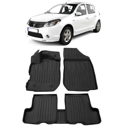 Dacia Sandero Stepway II (2012-2020) Set covorase auto cauciuc G.Modern Line 3D