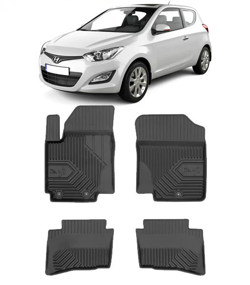 Hyundai I20 I Din 01.2009 - 11.2014, Hatchback , Set Covorase Auto Tip Tavita Premium 3D, din cauciuc