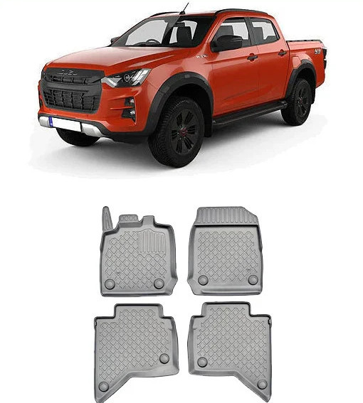 Isuzu D-Max, Pick-Up, Din 01.2021 - Prezent , Set Covorase Auto Tip Tavita Premium 3D, din cauciuc
