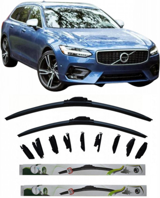 Set 2 stergatoare Kontakt Multi Adapter 60 cm/50 cm compatibile cu Volvo V90 Ii Cross Country (236) din 2016-2018 (60 cm/50 cm)