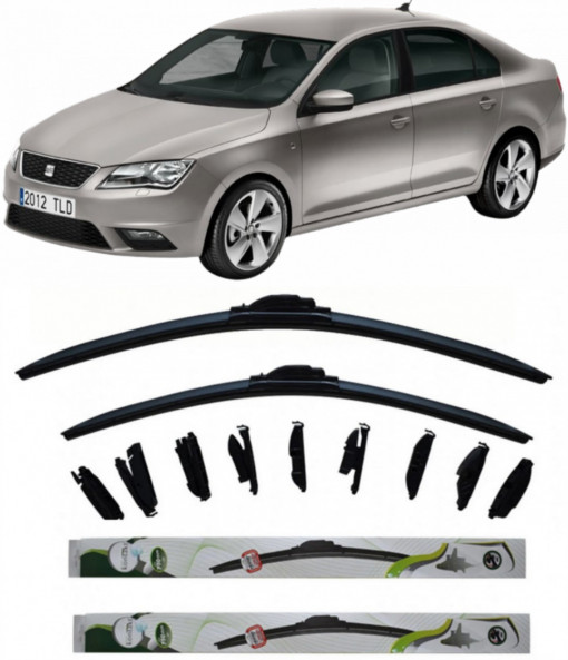 Set 2 stergatoare Multi Adapter 60/48 cm compatibile cu Seat TOLEDO IV (KG3) (2012-2019)