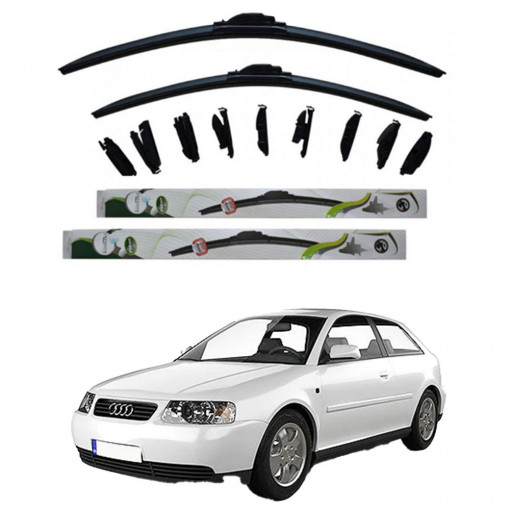 Set 2 stergatoare MultiAdapter 53cm/48cm compatibile cu Audi A3 (8L1)(1996-2003) (53 cm/48 cm)
