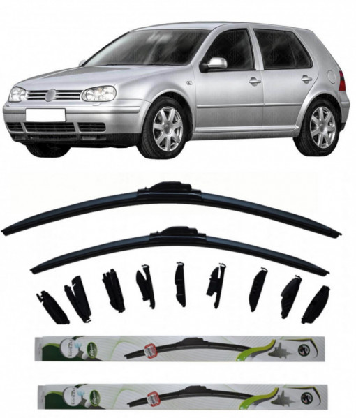 Set 2 stergatoare MultiAdapter 53cm/48cm compatibile cu Volkswagen GOLF IV (1J1) (1997-2005) (53 cm/48 cm)