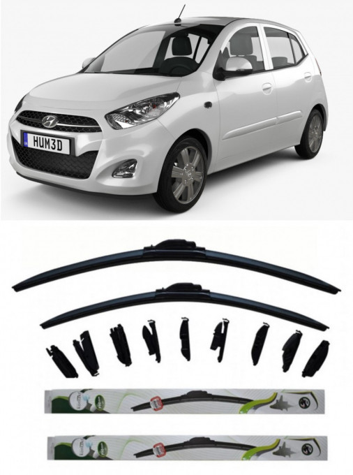 Set 2 stergatoare MultiAdapter 55cm/40cm compatibile cu Hyundai i10 II (BA, IA) (2013-2016) (55 cm/40 cm)