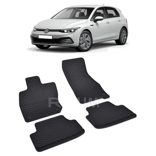 Set 4 covorase Volkswagen Golf Viii Etsi Hatchback 2020-prezent, din cauciuc 100%, compatibile cu autoturismul Volkswagen Golf