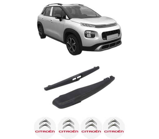 Set brat stergator spate cu lamela pentru CITROEN C3 AIRCROSS II (2R_, 2C_) din 2017-2020, pentru spate, din cauciuc siliconat rezistent, 4 stickere auto CITROEN