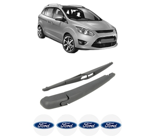 Set brat stergator spate cu lamela pentru FORD C-MAX II (DXA/CB7, DXA/CEU) din 2010-2019, pentru spate, din cauciuc siliconat rezistent, 4 stickere auto FORD
