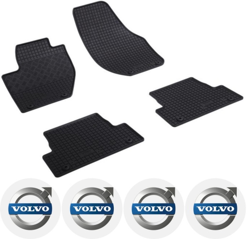 Set covorase Volvo V40 II Hatchback 07.2012 - prezent si 4 stickere rotunde Volvo