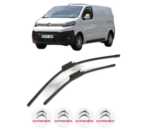 Set stergatoare CITROEN JUMPY III Bus (V_) din 2016-2023, pentru parbriz auto, 2 bucati, Bosch Aerotwin, din cauciuc siliconat rezistent, 4 Stickere Auto CITROEN