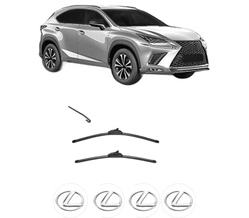 Set stergatoare LEXUS NX II (_A2_, _H2_) din 2021, pentru parbriz auto, 2 bucati, Valeo Silencio, din cauciuc siliconat rezistent, 4 Stickere Auto LEXUS