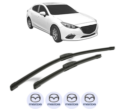 Set stergatoare MAZDA 3 Saloon (BP_) din 2018-2021, pentru parbriz auto, 2 bucati, Bosch Aerotwin Retrofit, din cauciuc siliconat rezistent, 4 Stickere Auto MAZDA