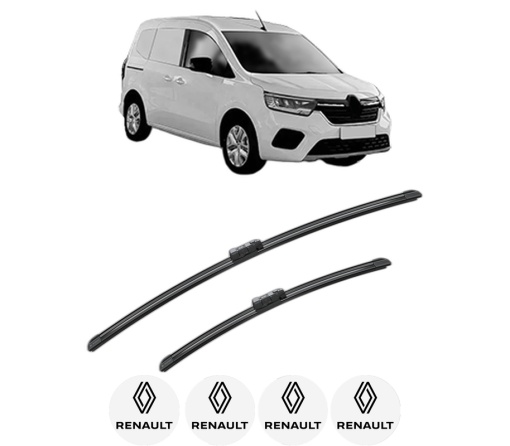 Set stergatoare RENAULT KANGOO III MPV din 2021-2022, pentru parbriz auto, 2 bucati, Bosch Aerotwin, din cauciuc siliconat rezistent, 4 Stickere Auto RENAULT