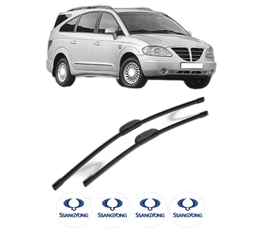 Set stergatoare SSANGYONG RODIUS I din 2005-2007, pentru parbriz auto, 2 bucati, Bosch Aerotwin Retrofit, din cauciuc siliconat rezistent, 4 Stickere Auto SSANGYONG