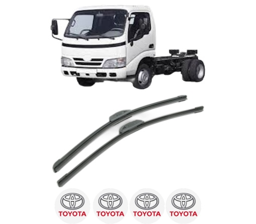Set stergatoare TOYOTA DYNA Platform/Chassis (KD_, LY_, _Y2_, _U3_, _U4_, _U6_, _U8 din 2001-2006, pentru parbriz auto, 2 bucati, Bosch Aerotwin Retrofit, din cauciuc siliconat rezistent, 4 Stickere Auto TOYOTA