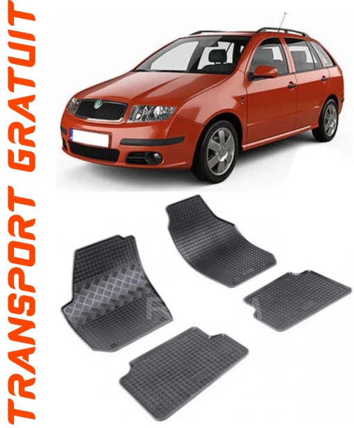 Skoda Fabia II, Combi, fabricat din 03.2007 - 10.2014, set covorase auto dedicate, din cauciuc 100% Premium