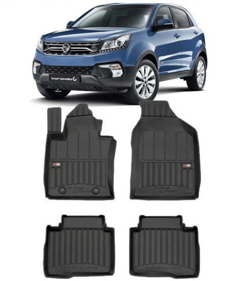 Ssang Yong Korando IV Din 09.2019 - Prezent, Suv , Set Covorase Auto Tip Tavita Premium 3D, din cauciuc