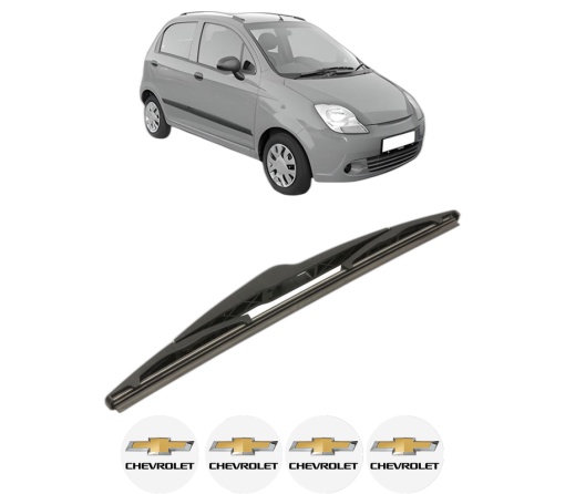 Stergator lamela spate CHEVROLET SPARK din 2005 - 2010, pentru luneta auto, Bosch Twin, din cauciuc siliconat rezistent, 4 Stickere Auto CHEVROLET