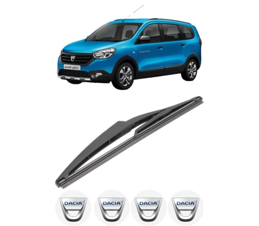 Stergator lamela spate DACIA LODGY (JS_) din 2012, pentru luneta auto, Valeo Silencio, din cauciuc siliconat rezistent, 4 Stickere Auto DACIA
