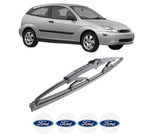Stergator lamela spate FORD FOCUS I (DAW, DBW) din 1998 - 2007, pentru luneta auto, Bosch Twin, din cauciuc siliconat rezistent, 4 Stickere Auto FORD