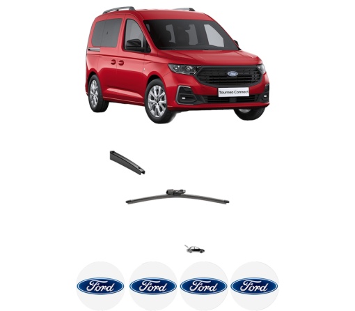 Stergator lamela spate FORD TOURNEO CONNECT / GRAND TOURNEO CONNECT V761 MPV (SK) din 2022 - 2024, pentru luneta auto, Valeo Silencio, din cauciuc siliconat rezistent, 4 Stickere Auto FORD