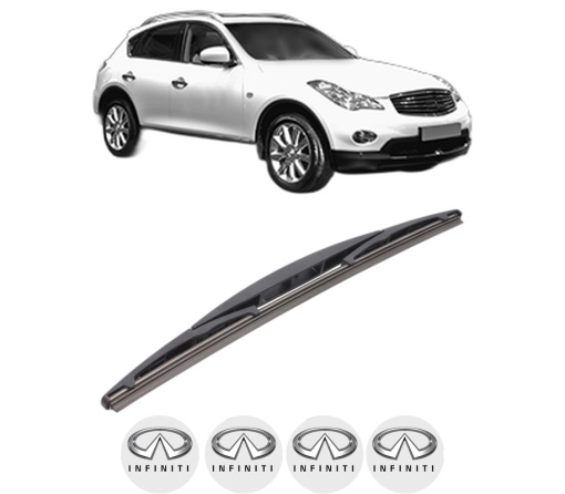 Stergator lamela spate INFINITI QX50 I din 2013, pentru luneta auto, Bosch Twin, din cauciuc siliconat rezistent, 4 Stickere Auto INFINITI