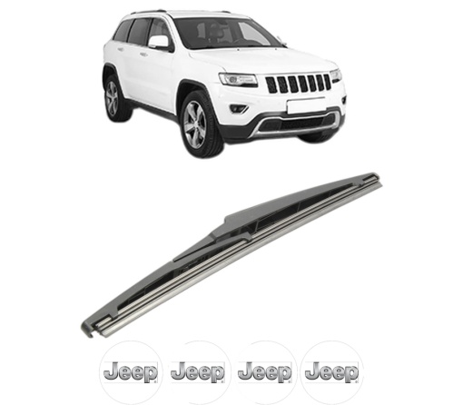 Stergator lamela spate JEEP GRAND CHEROKEE VAN (WK2) din 2013, pentru luneta auto, Bosch Twin, din cauciuc siliconat rezistent, 4 Stickere Auto JEEP