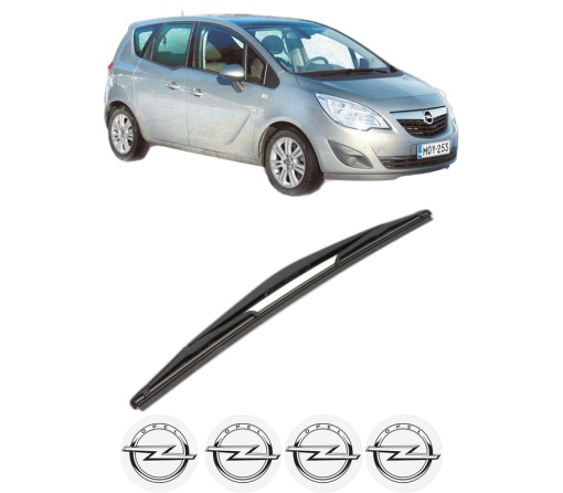 Stergator lamela spate OPEL MERIVA B MPV (S10) din 2010 - 2017, pentru luneta auto, Valeo Silencio, din cauciuc siliconat rezistent, 4 Stickere Auto OPEL