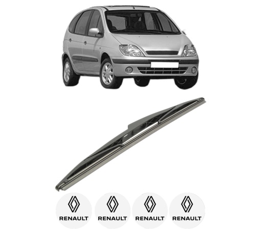 Stergator lamela spate RENAULT SCENIC I MPV (JA0/1_, FA0_) din 1999 - 2003, pentru luneta auto, Bosch Twin, din cauciuc siliconat rezistent, 4 Stickere Auto RENAULT