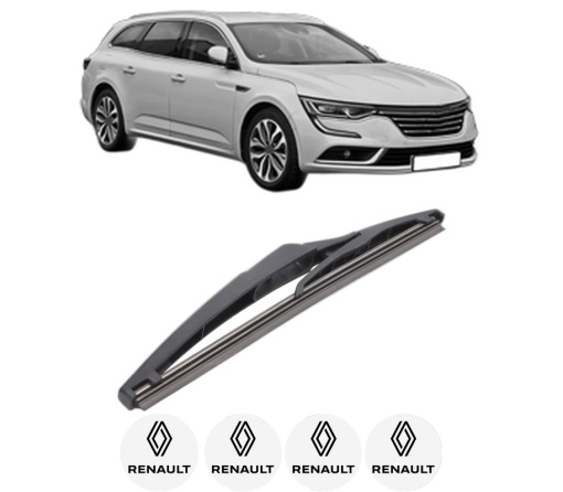 Stergator lamela spate RENAULT TALISMAN Grandtour (KP_) din 2016 - 2022, pentru luneta auto, Bosch Twin, din cauciuc siliconat rezistent, 4 Stickere Auto RENAULT