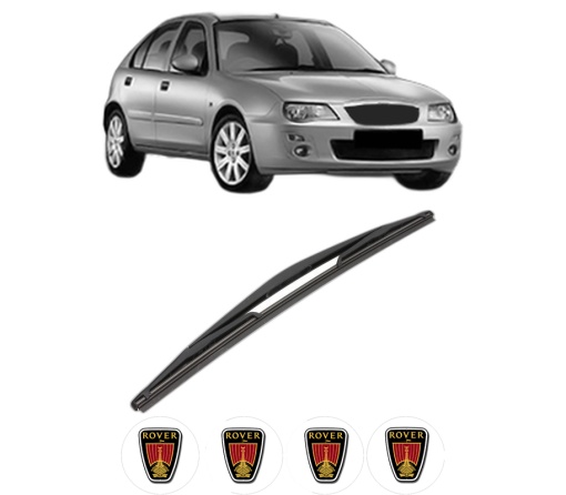 Stergator lamela spate ROVER 25 I Hatchback (RF) din 1999 - 2005, pentru luneta auto, Valeo Silencio, din cauciuc siliconat rezistent, 4 Stickere Auto ROVER