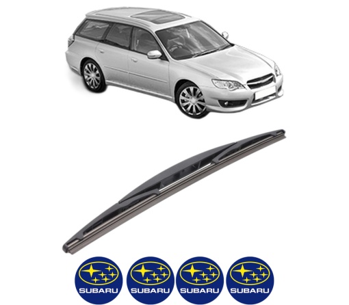 Stergator lamela spate SUBARU LEGACY IV Estate (BP) din 2003 - 2009, pentru luneta auto, Bosch Twin, din cauciuc siliconat rezistent, 4 Stickere Auto SUBARU