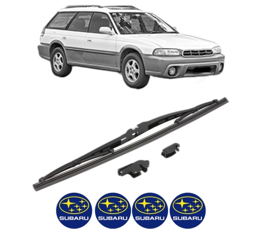 Stergator lamela spate SUBARU LEGACY OUTBACK (BG) din 1996 - 1999, pentru luneta auto, Valeo Silencio, din cauciuc siliconat rezistent, 4 Stickere Auto SUBARU