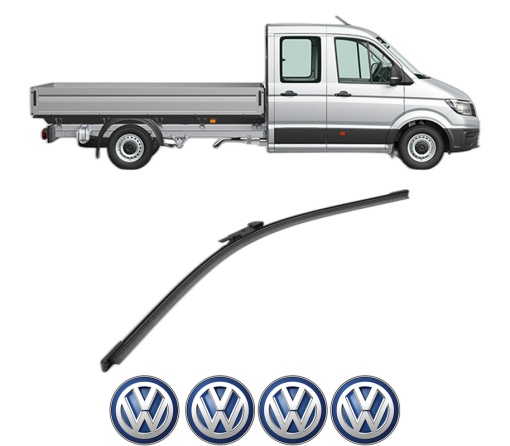Stergator lamela spate Volkswagen CRAFTER 30-50 Platform/Chassis (2F_) din 2006 - 2016, pentru luneta auto, Bosch Aerotwin, din cauciuc siliconat rezistent, 4 Stickere Auto VW