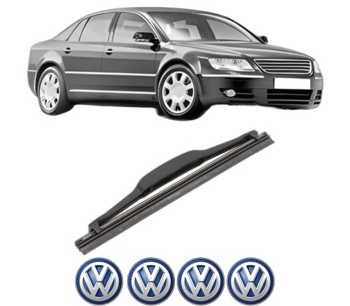 Stergator lamela spate Volkswagen PHAETON (3D1, 3D2, 3D3, 3D4, 3D6, 3D7, 3D8, 3D9) din 2004 - 2007, pentru luneta auto, Valeo Silencio, din cauciuc siliconat rezistent, 4 Stickere Auto VW