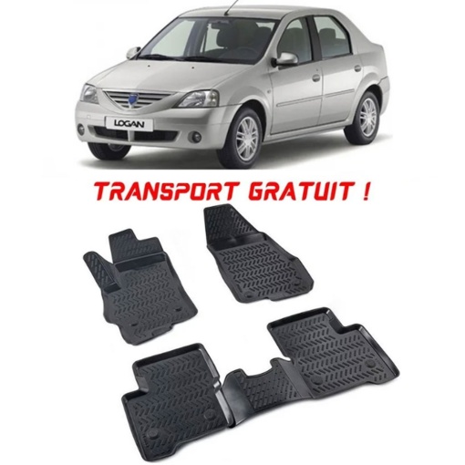 Dacia Logan I 2004-2012 Set 2 Covorase Auto (Fata) Cauciuc Tip tavita Premium Line 3D - Transport Gratuit!
