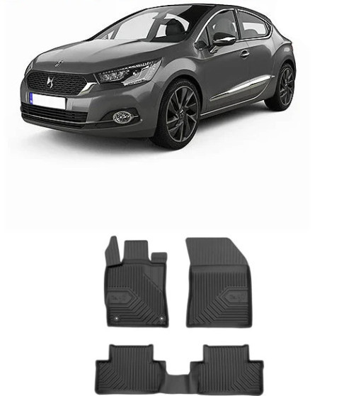 Ds 4 Din 11.2021 - Prezent, Hatchback , Set Covorase Auto Tip Tavita Premium 3D, din cauciuc