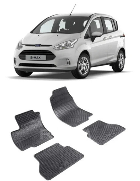 Ford B-Max, Van, fabricat din 09.2012 - 11.2017, set covorase auto dedicate, din cauciuc 100% Premium