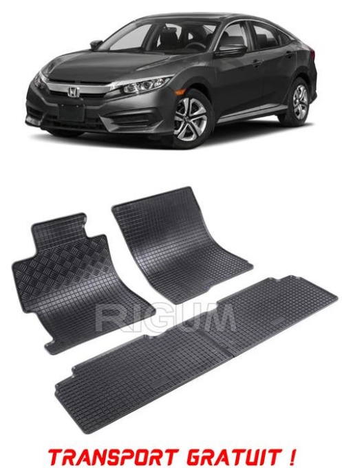 Honda CIVIc Ix, Sedan, fabricat din 03.2012 - 04.2017, set covorase auto dedicate, din cauciuc 100% Premium - Transport Gratuit