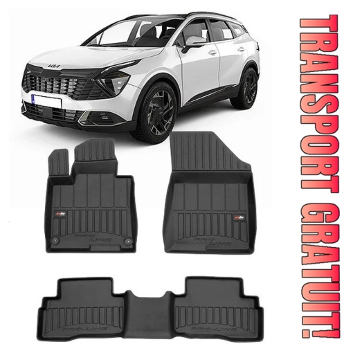 Kia Sportage V Din 2022 - Prezent, Suv , Set Covorase Auto Tip Tavita Premium 3D, din cauciuc - Img 1