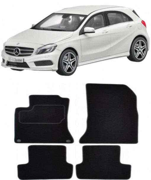 Mercedes A-Class W176 Set covorase auto din mocheta premium, dedicate pentru Mercedes A-Class W176 Hatchback fabricat intre 2012-2018, calitate extra