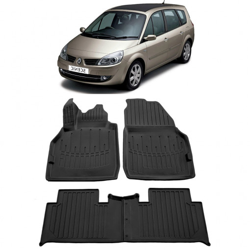 Renault Scenic II (2003-2009) Set covorase auto cauciuc G.Modern Line 3D