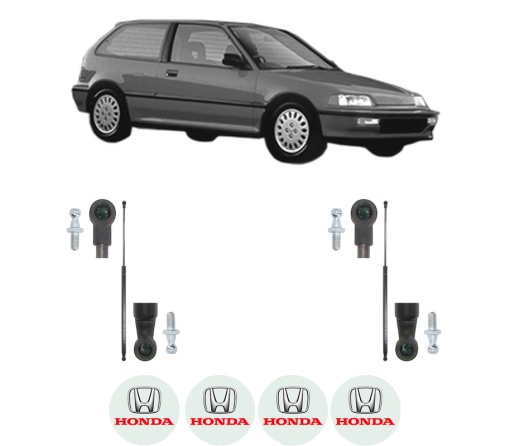 Set 2 amortizoare portbagaj haion HONDA CIVIC IV Hatchback (EC, ED, EE, EF) din 1987-1991, 2 bucati, KROSNO, 4 stickere auto HONDA