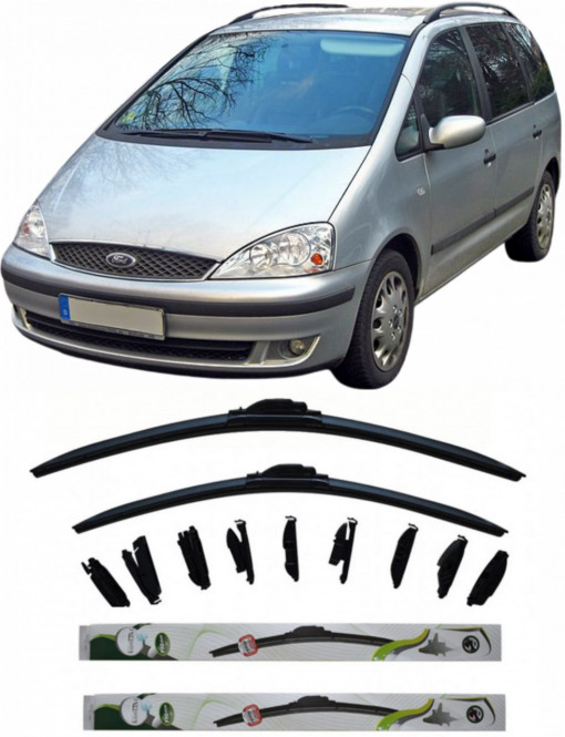 Set 2 stergatoare Kontakt Multi Adapter 71 cm/60 cm compatibile cu Ford Galaxy Mk I Van (Wgr) din 1995-2006 (71 cm/60 cm)