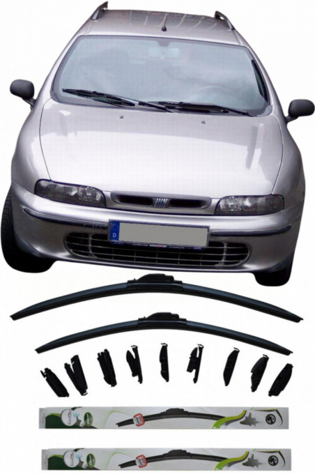 Set 2 stergatoare Multi Adapter 60/48 cm compatibile cu Fiat Marea (1996 - 2007 ) (55 cm/48 cm)